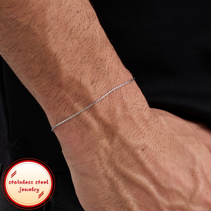 Men's Trendy Adjustable 316 Stainless Steel Bracelet, Casual Style